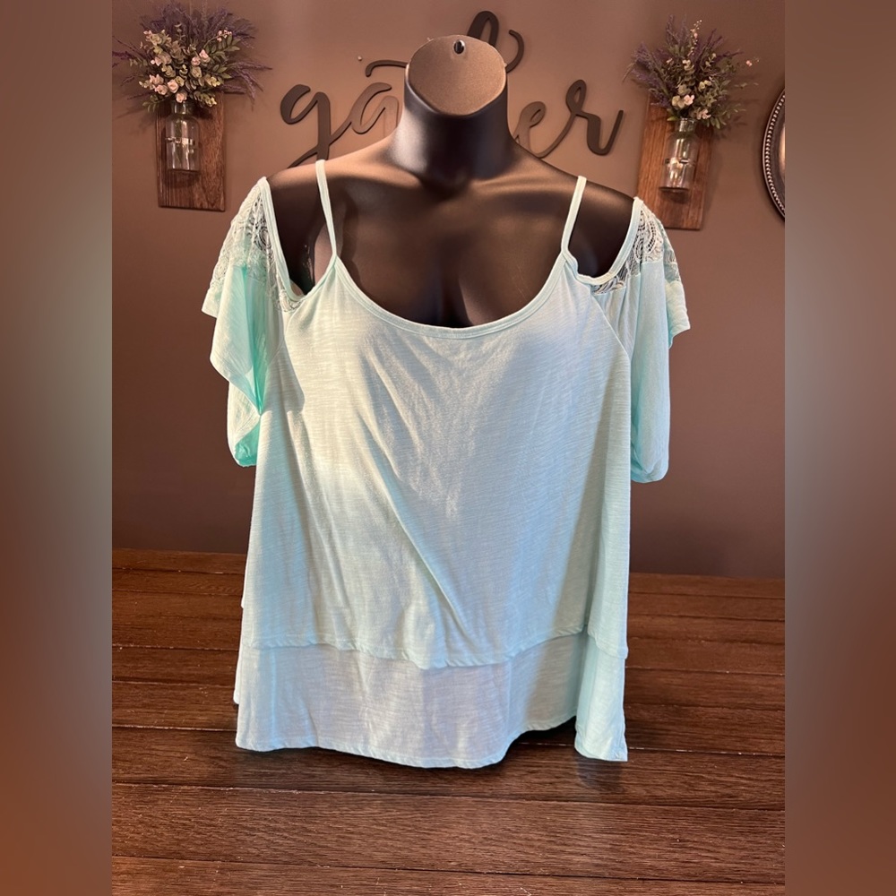 Layered Cold Shoulder Top